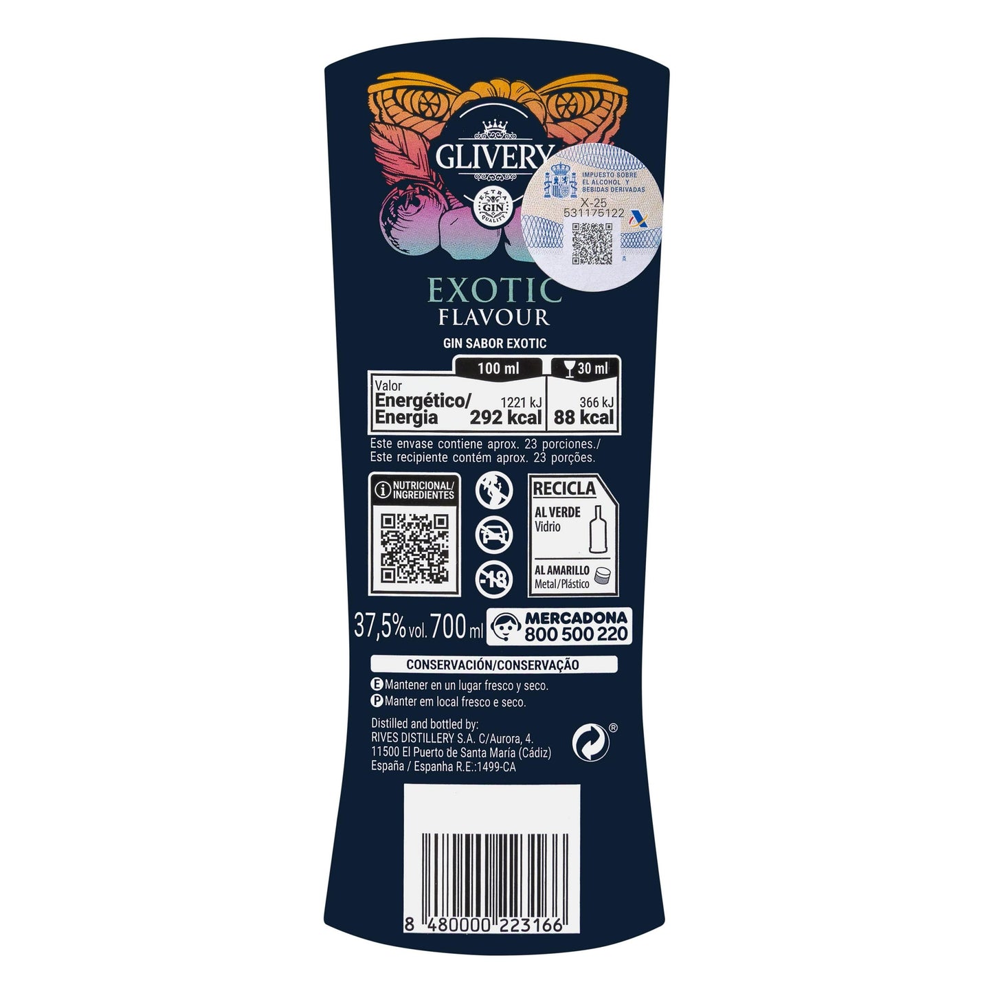 Ginebra Sweet Gin Exotic Glivery