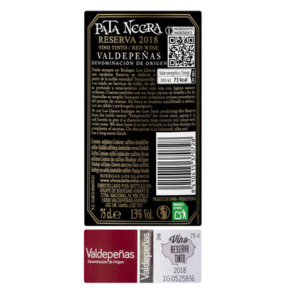 Vino Tinto D.O Valdepeñas Pata Negra Reserva