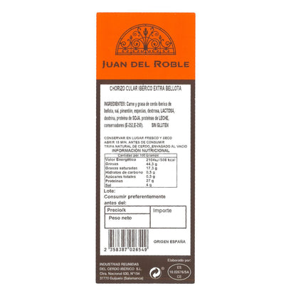 Chorizo de Bellota Ibérico Extra Cular Juan del Roble