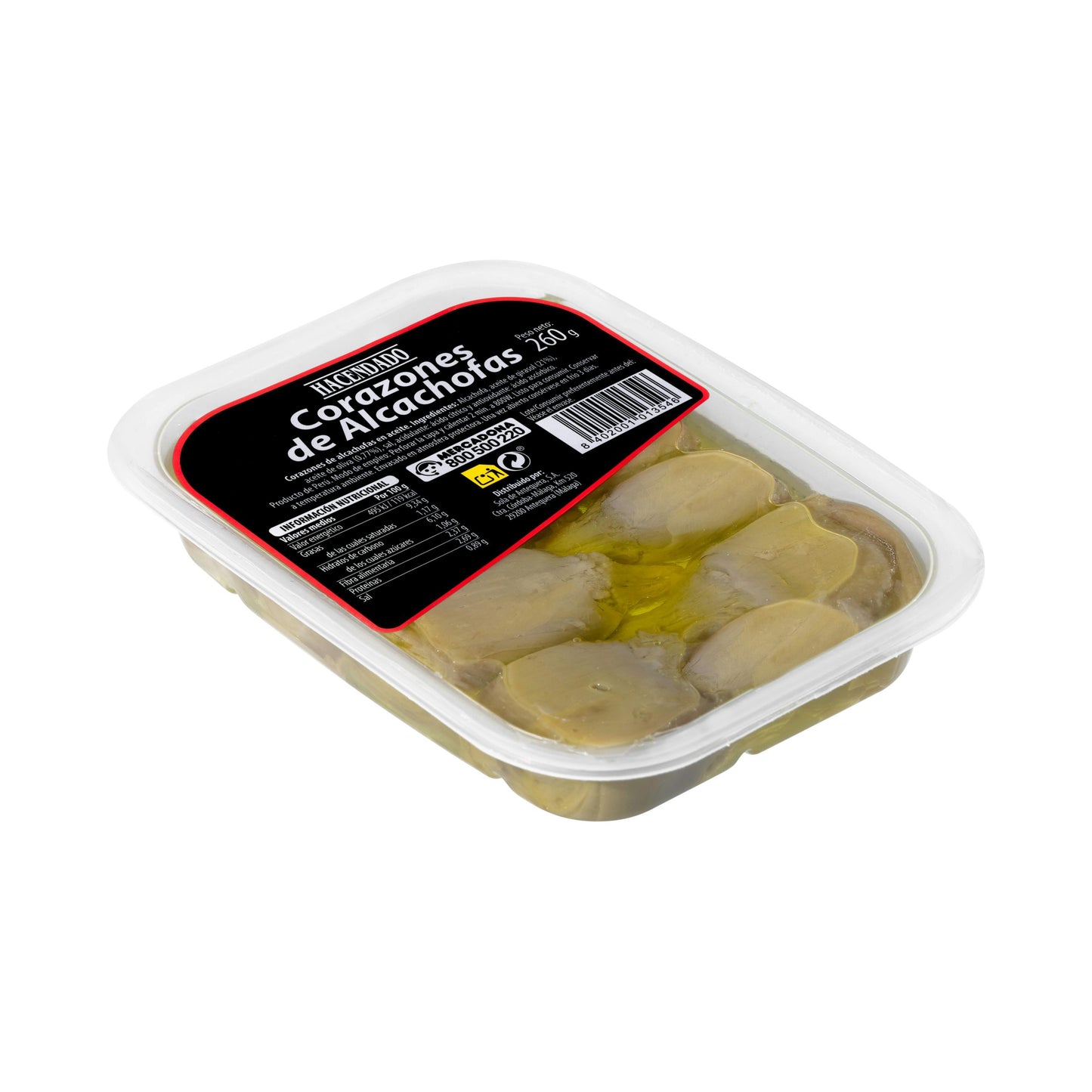 Corazones de Alcachofa Hacendado 260GR