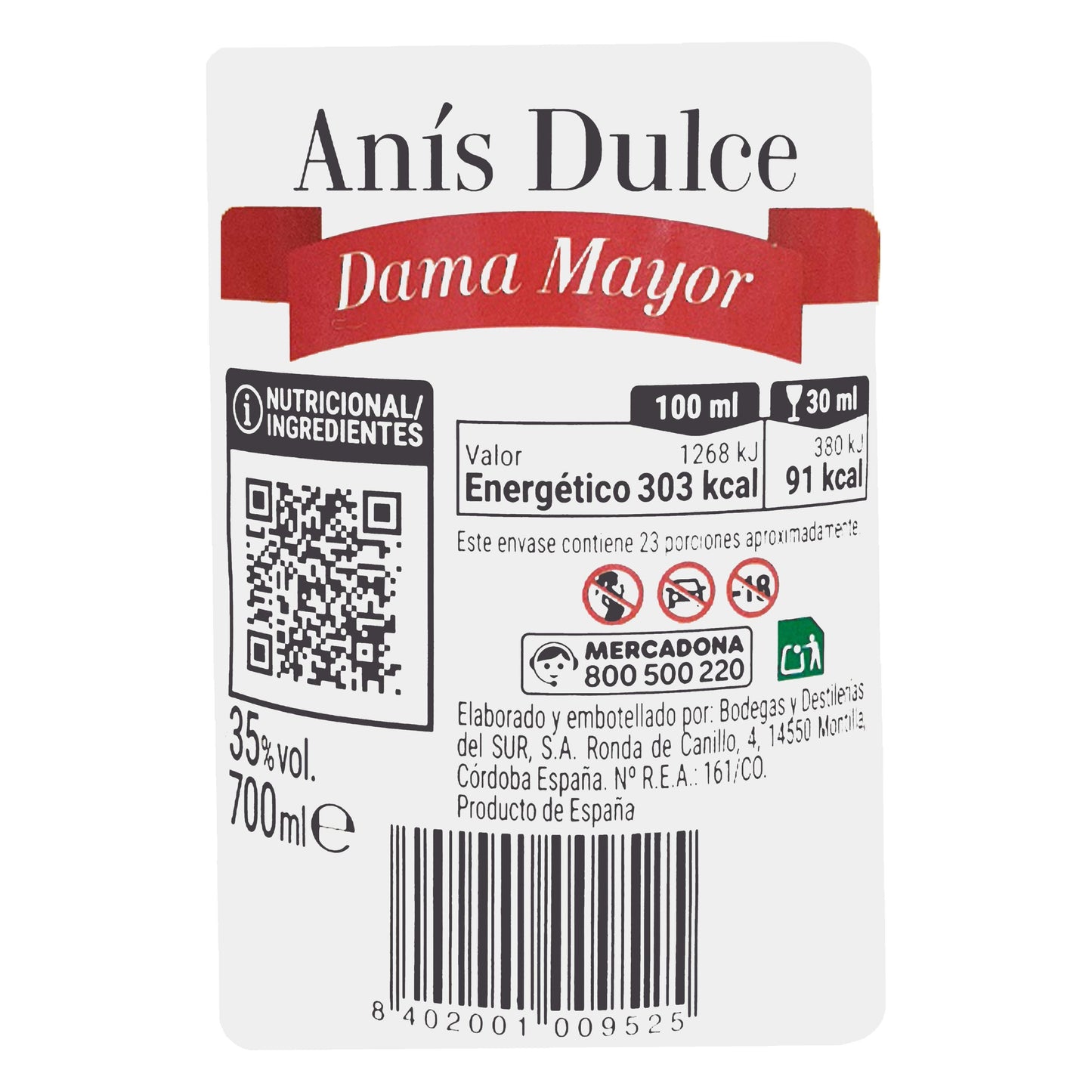 Licor de Anís Dulce Dama Mayor