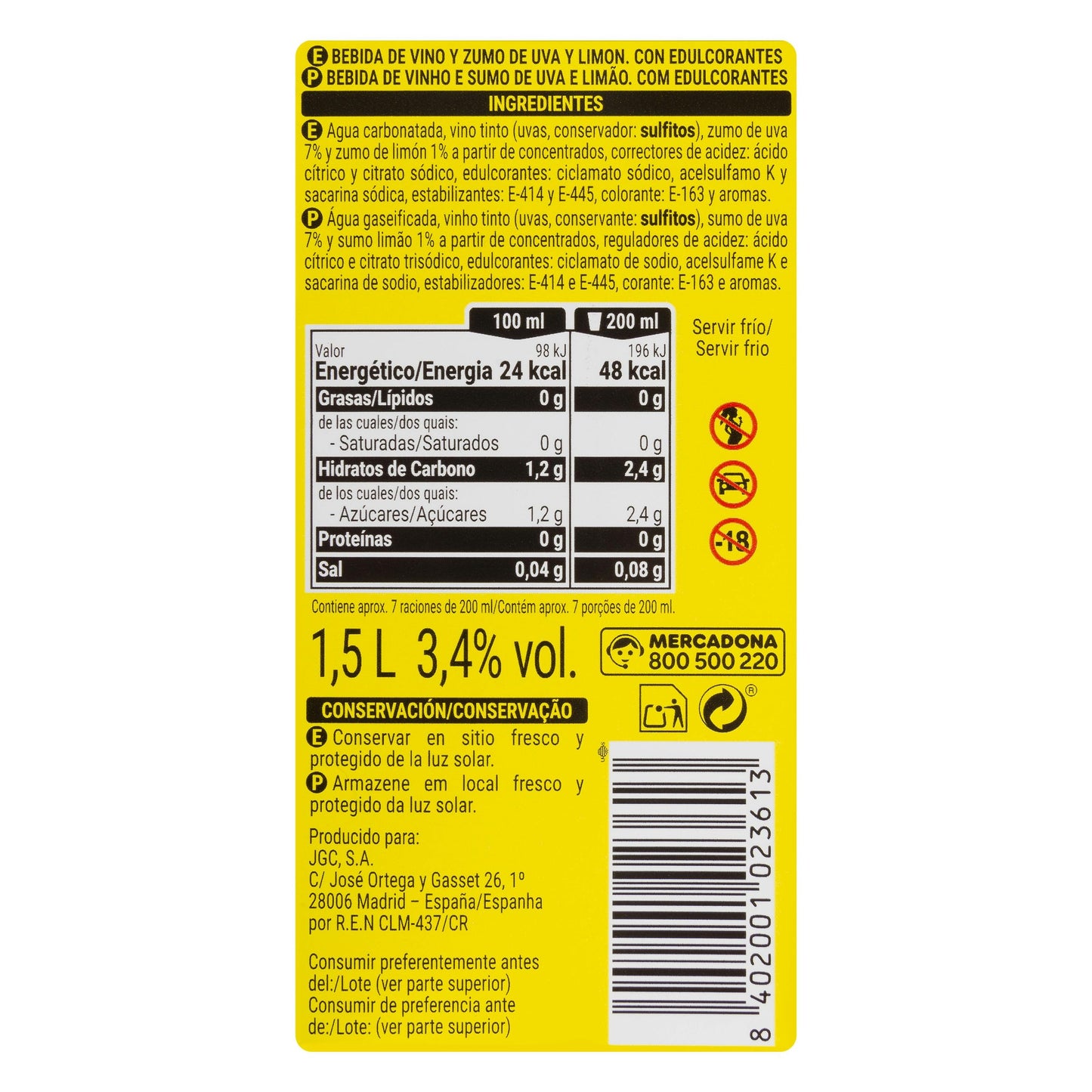 Tinto de Verano Limón Casón Histórico