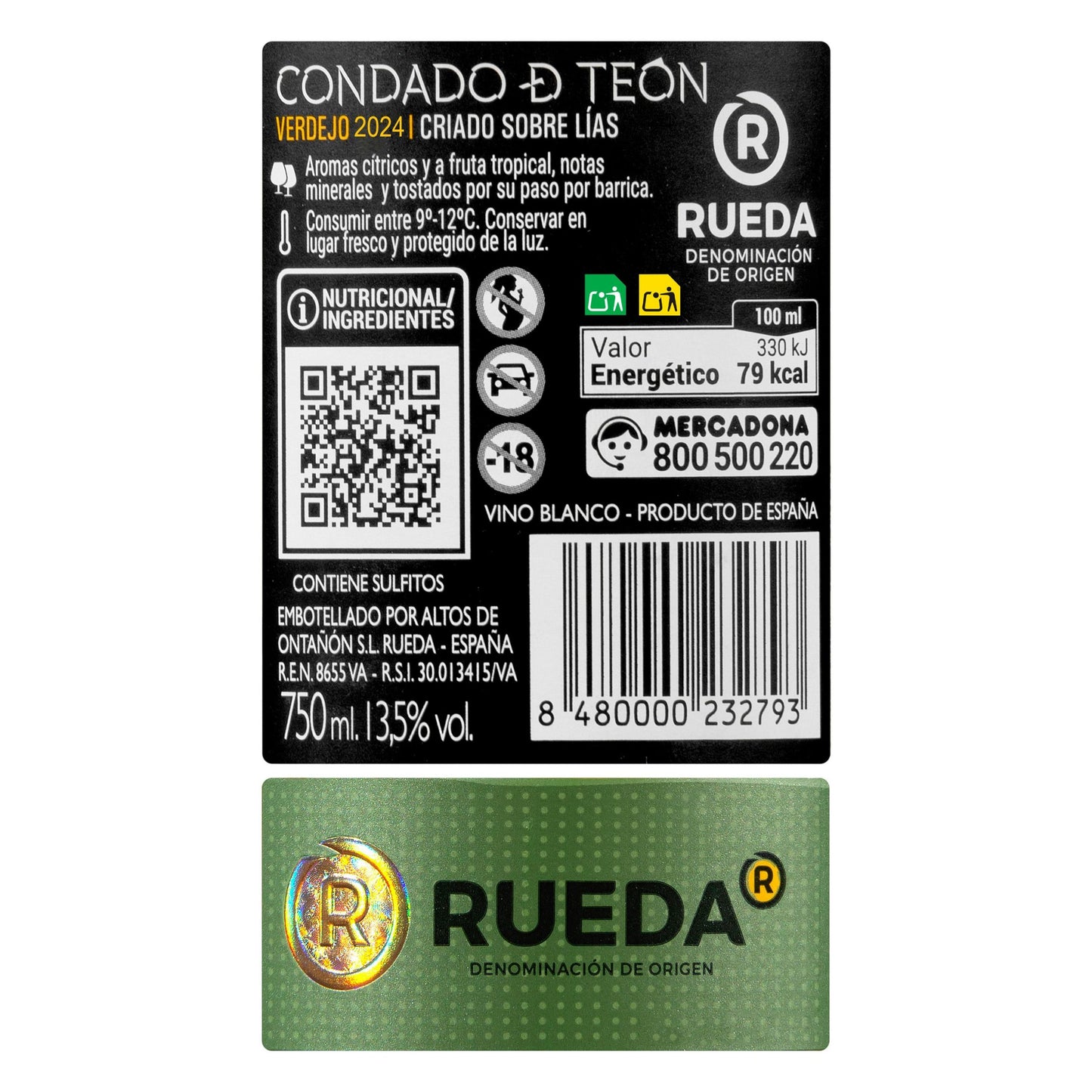 Vino Blanco Verdejo D.O Rueda Condado de Teón