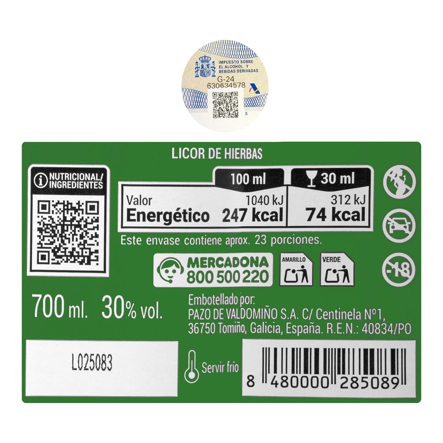 Licor de Hierbas Puente Pazos