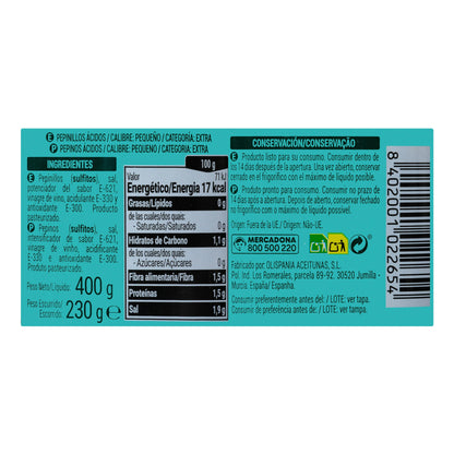 Pepinillos Pequeños Hacendado