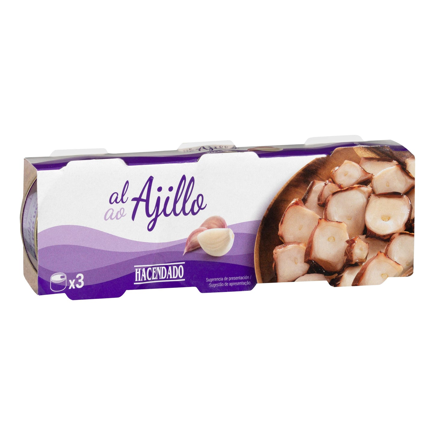 Tacos de Pota al Ajillo Hacendado Pack3