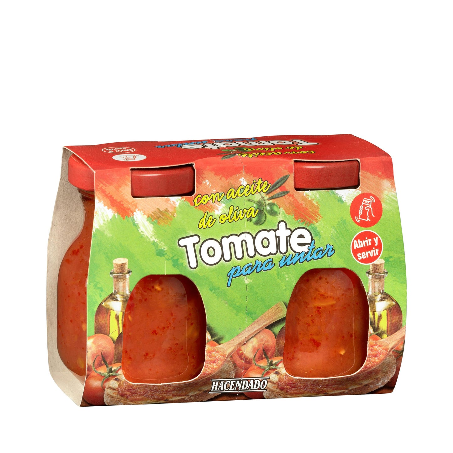 Tomate para Untar Hacendado con Aceite de Oliva Pack2