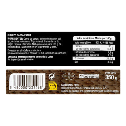 Chorizo Sarta Extra Picante De León