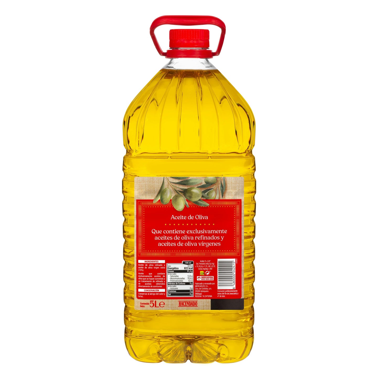 Aceite de Oliva 0,4º Hacendado 5L