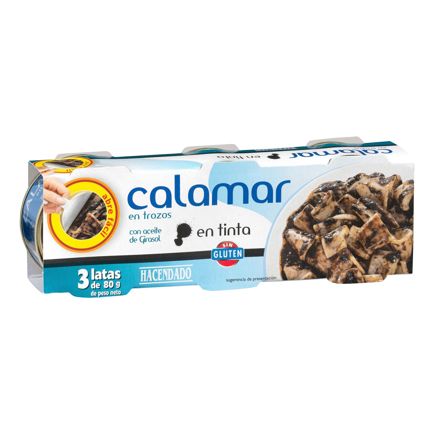 Calamar en Tinta Hacendado Pack3