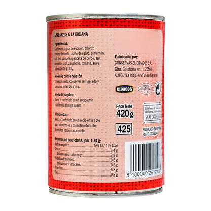 Garbanzos a la Riojana Hacendado