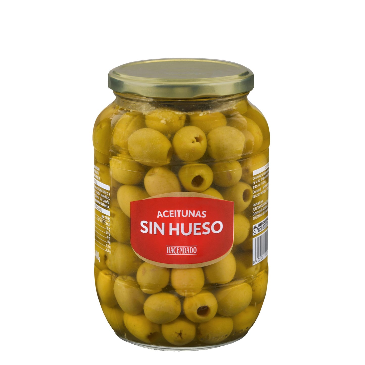 Aceitunas Verdes Sin Hueso Hacendado