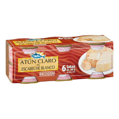 Atún Claro en Escabeche Blanco Hacendado Pack6
