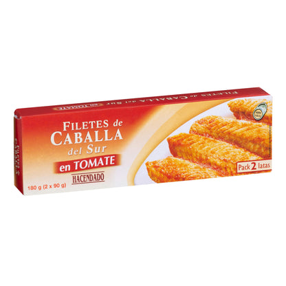 Filetes de Caballa del Sur en Tomate Hacendado Pack2