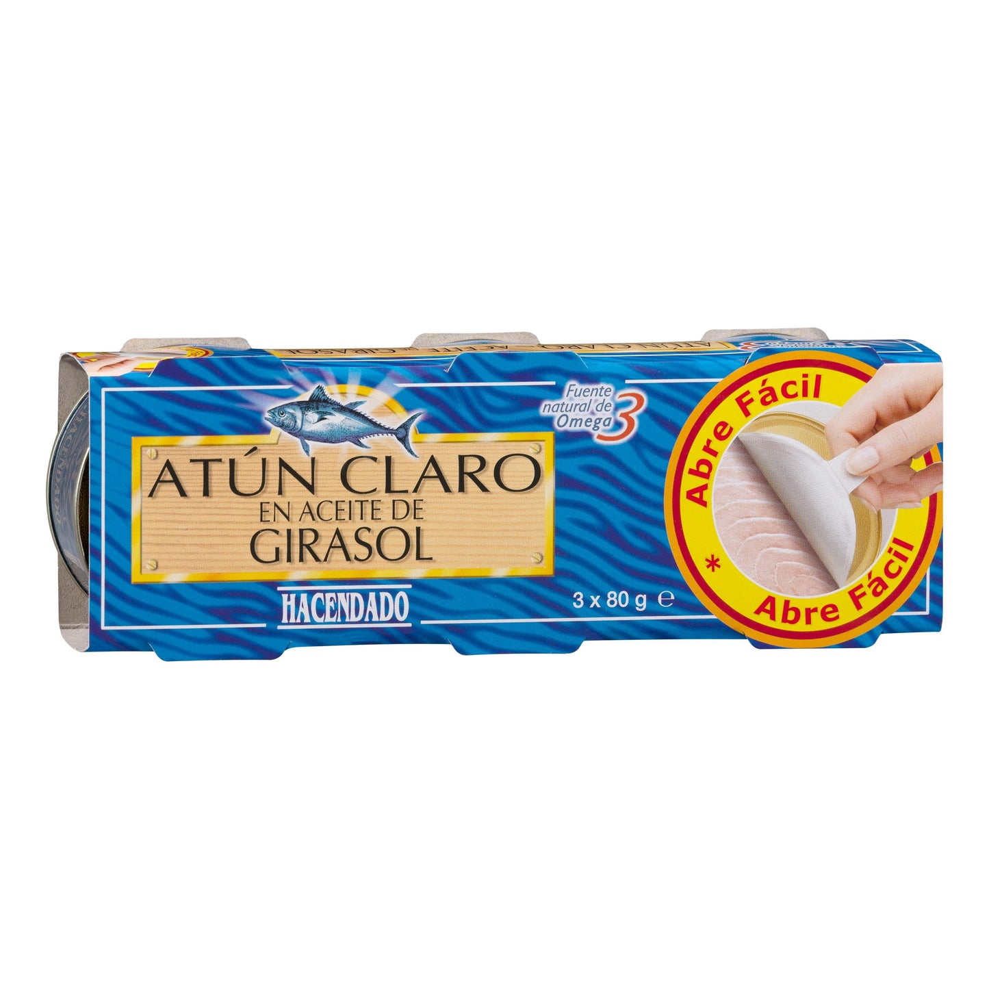 Atún Claro en Aceite de Girasol Hacendado Pack3