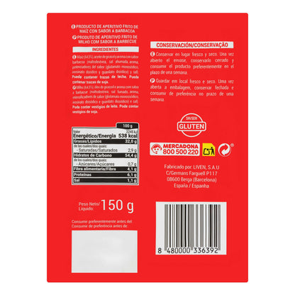 Tiras de Maíz Frito Sabor Barbacoa Hacendado