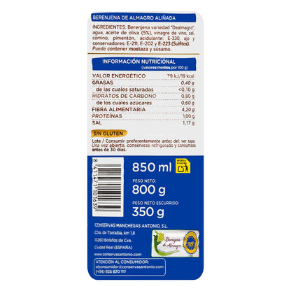Berenjenas de Almagro Aliñada Antonio