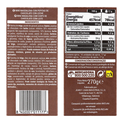 Mini Muffins with Hacendado Milk Chocolate Chips