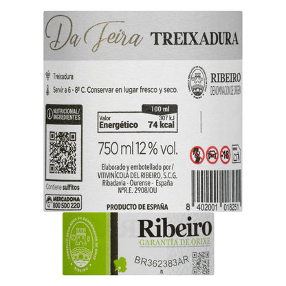 Vino Blanco D.O Ribeiro Treixadura Da Feira