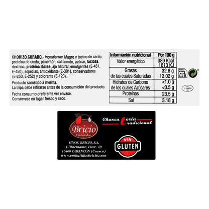 Chorizo from Tarancón Bricio