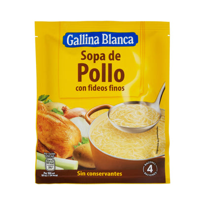 Sobre de Sopa de Pollo Gallina Blanca con Fideos Finos