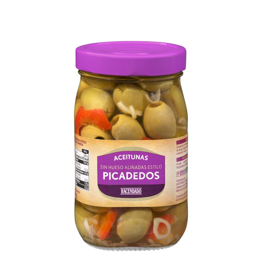 Aceitunas Verdes Picadedos sin Hueso Hacendado Aliñadas