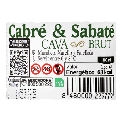 Cava Brut Cabré & Sabaté 20CL