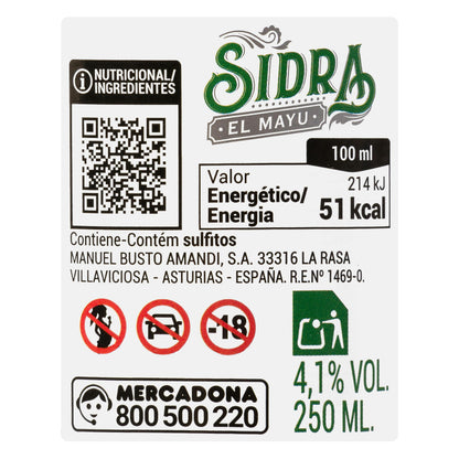 Sidra Asturiana El Mayu 250ML