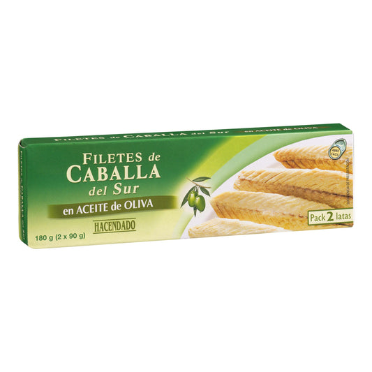 Filetes de Caballa del Sur en Aceite de Oliva Hacendado Pack2