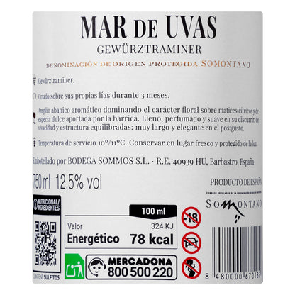 Vino Blanco Gewürztraminer Mar de Uvas
