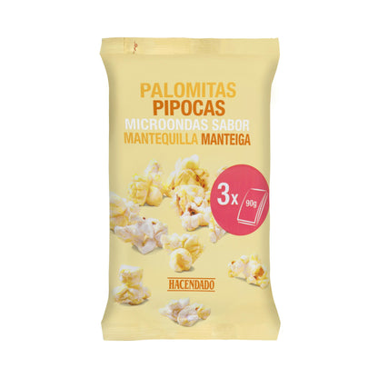 Palomitas de Maíz sabor Mantequilla Hacendado para Microondas