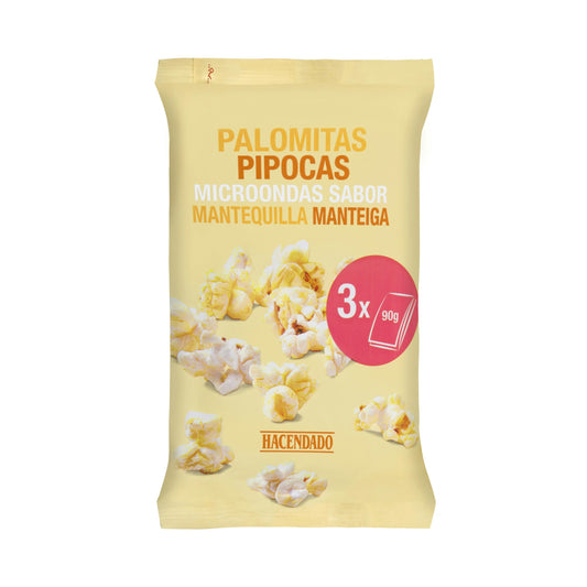 Palomitas de Maíz sabor Mantequilla Hacendado para Microondas