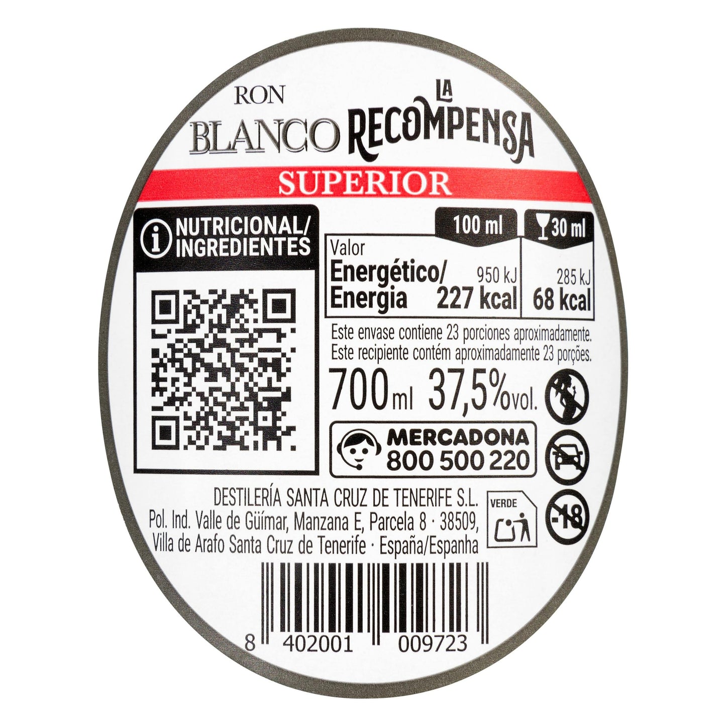 Ron Blanco Superior La Recompensa