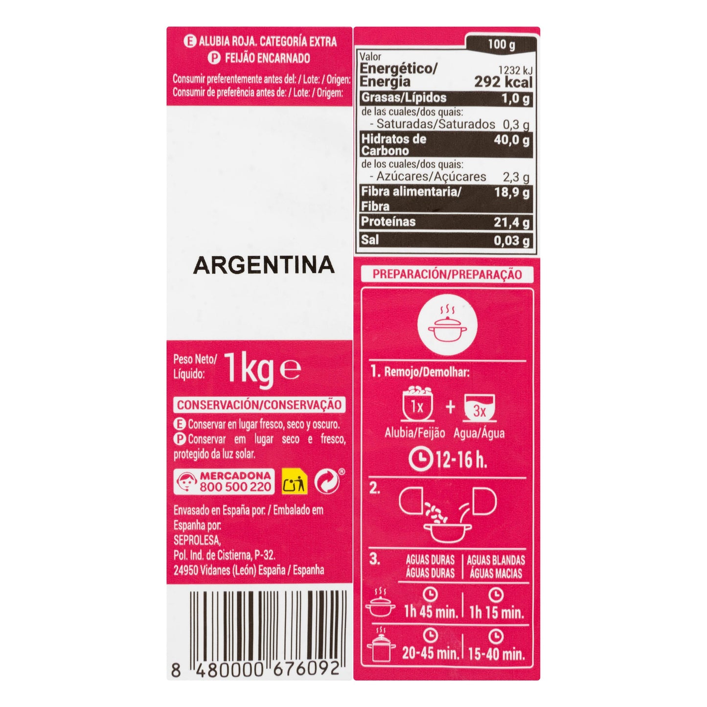 Alubia Roja Hacendado