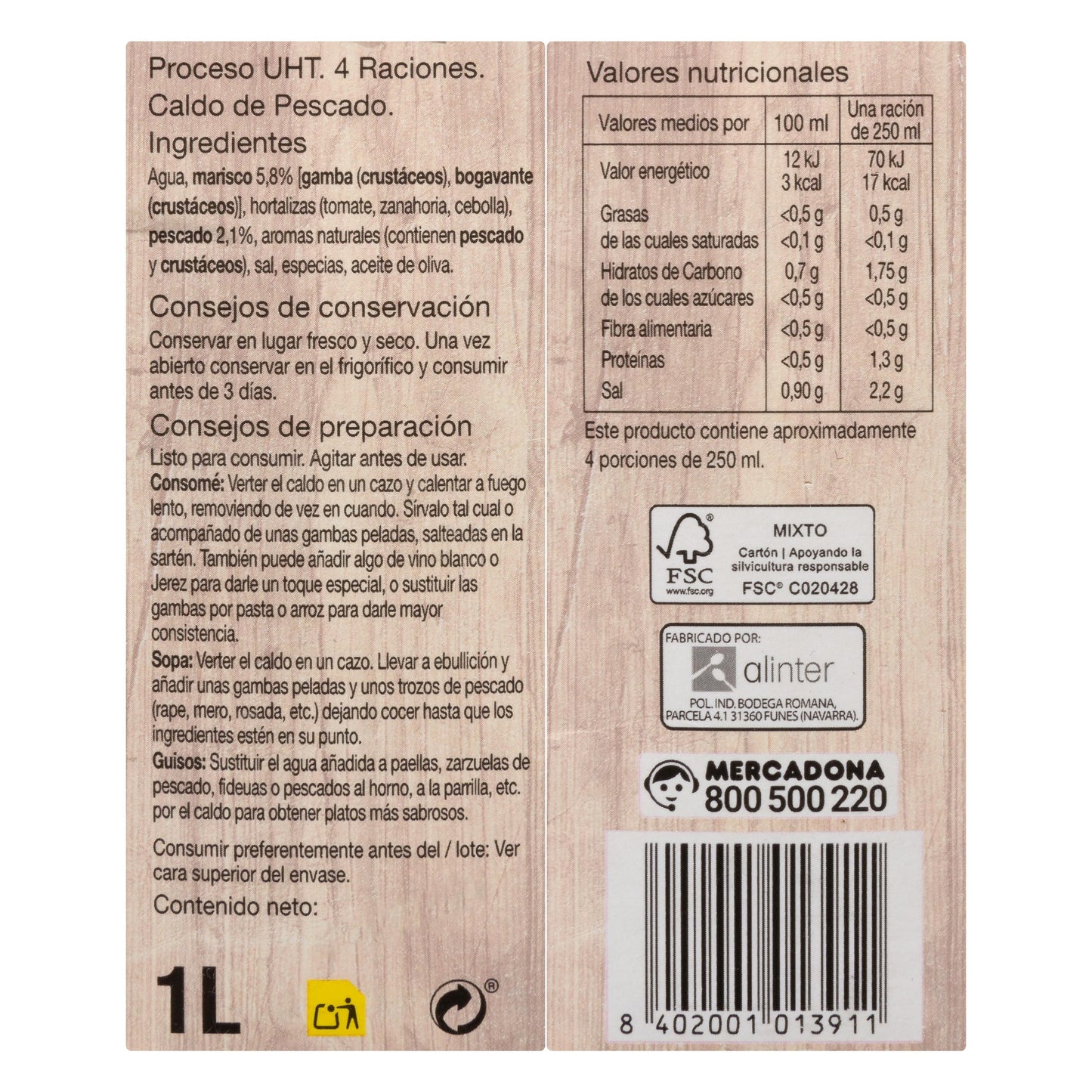 Caldo de Pescado Hacendado